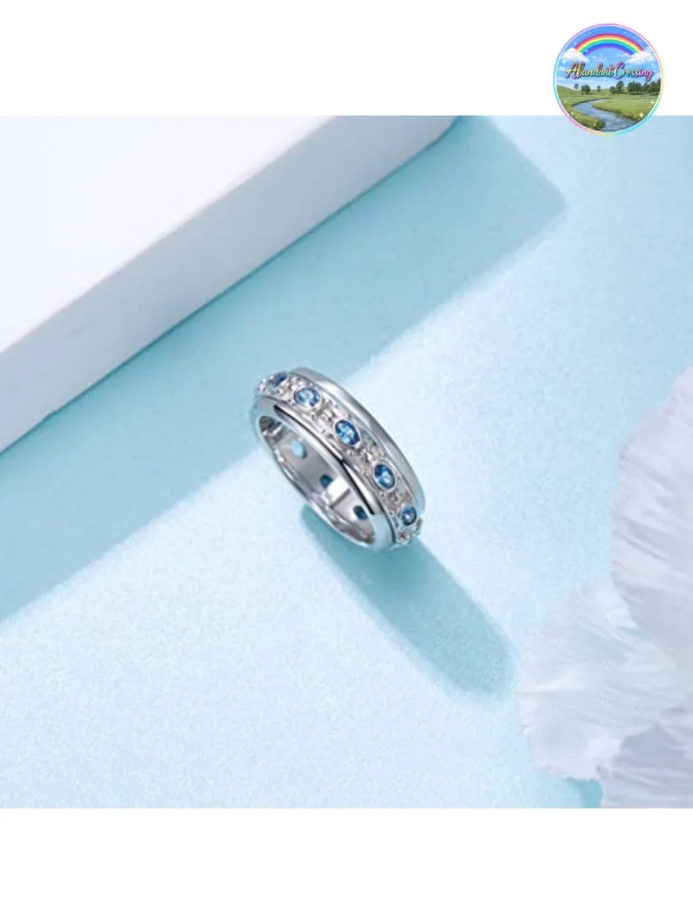 925 Sterling Silver Turtle Spinner Ring Anxiety Fidget Ring Women Stress Relief